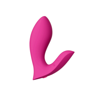 Lovense Flexer Bluetooth Insertable Dual Panty Vibrator - Pink