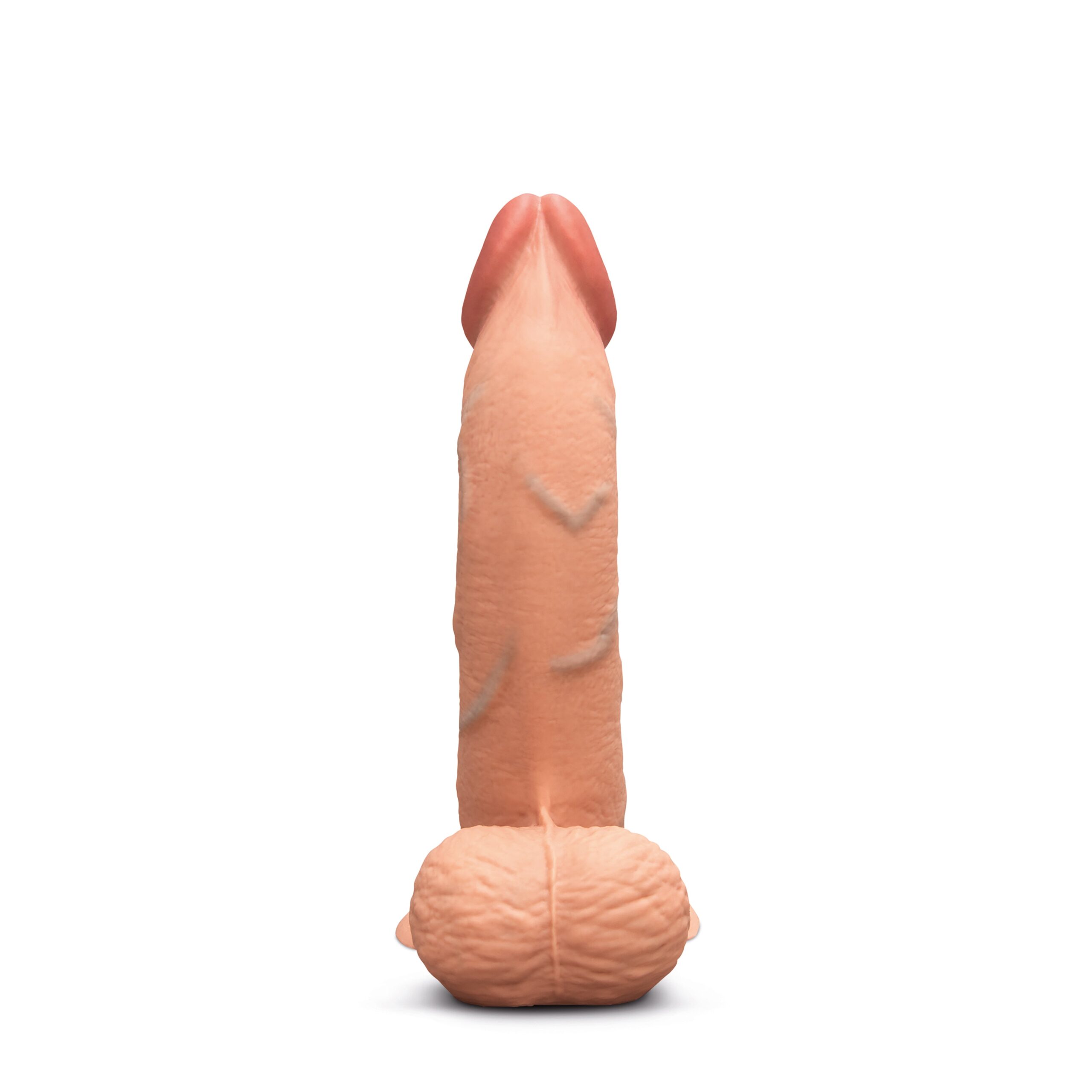 b-Vibe Slipskin Realistic Silicone Dildo - 8" Curvy Mocha