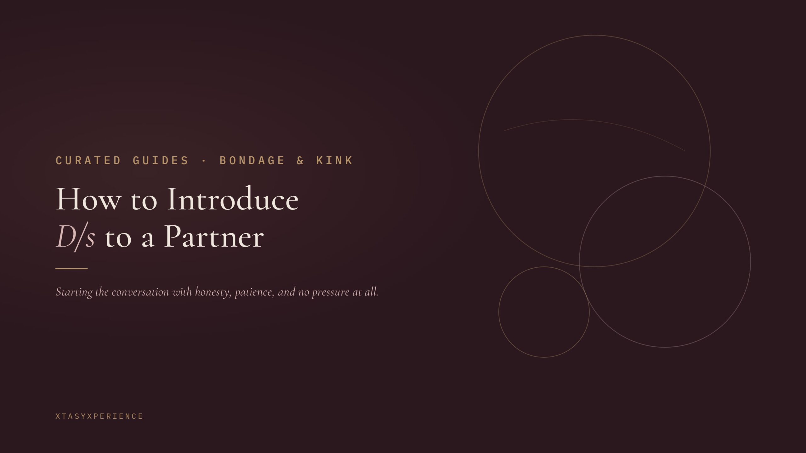 Abstract espresso and gold brand image for How to Introduce D/s to a Partner