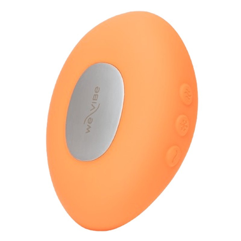 Temp lay-on warming and cooling massager in tangerine